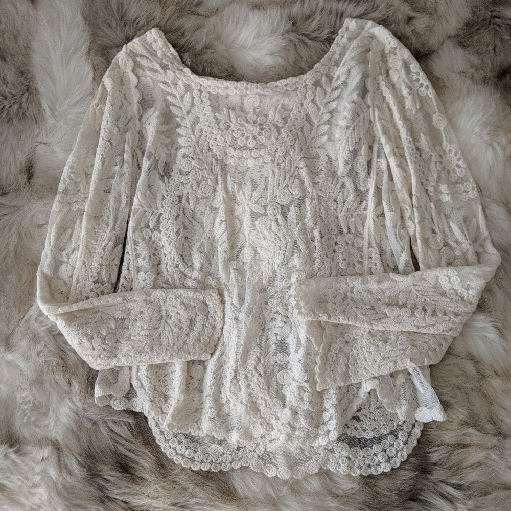 All lace long sleeve